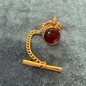 Antique sterling silver and gold plated tie pin